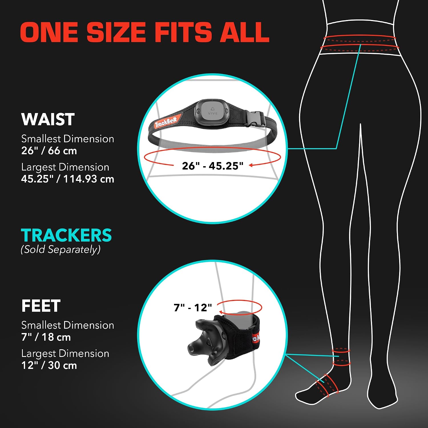 Original foot Trackstrap set and waist belt adjustment guide
