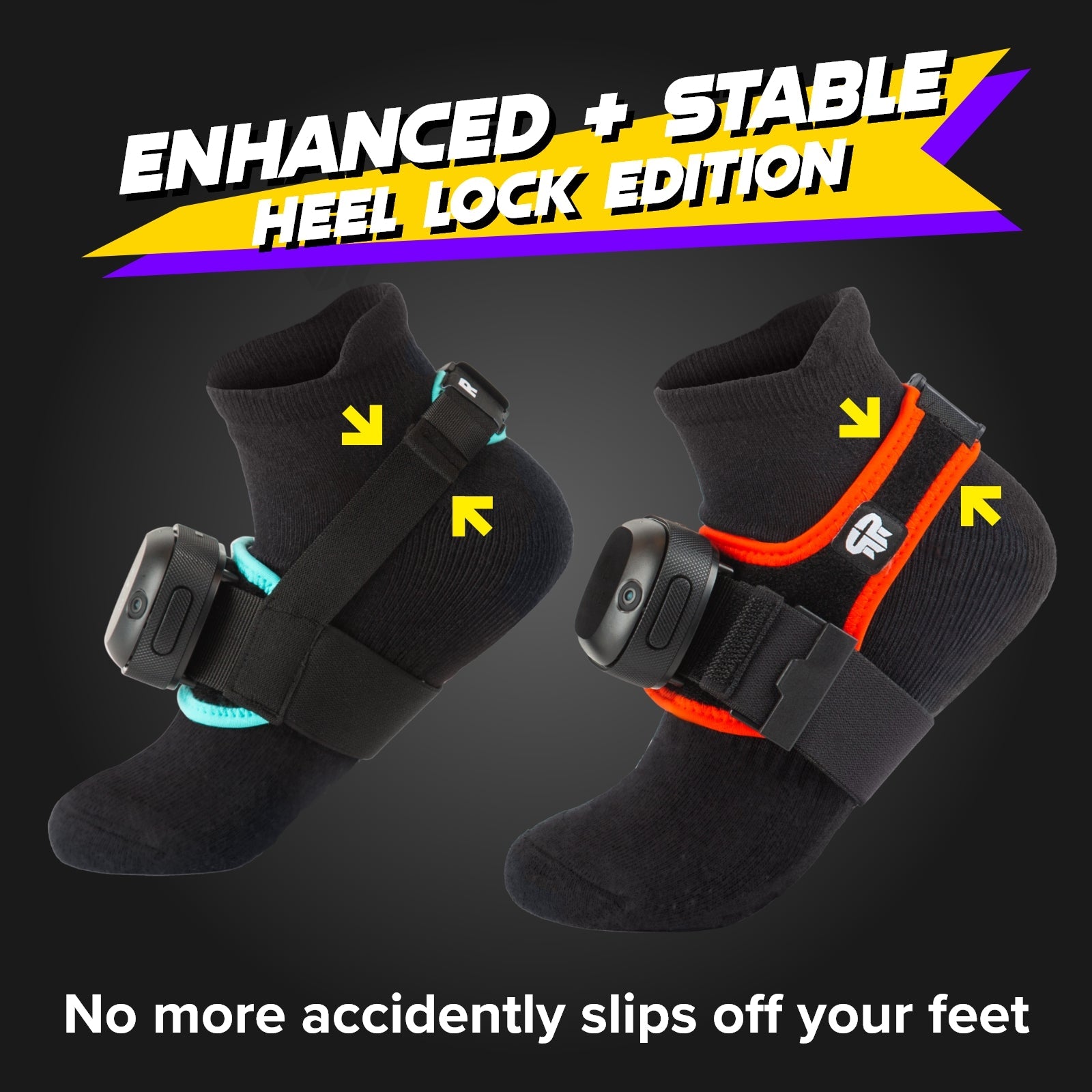 Trackstrap Elite for VIVE Ultimate Tracker worn around feet and heels