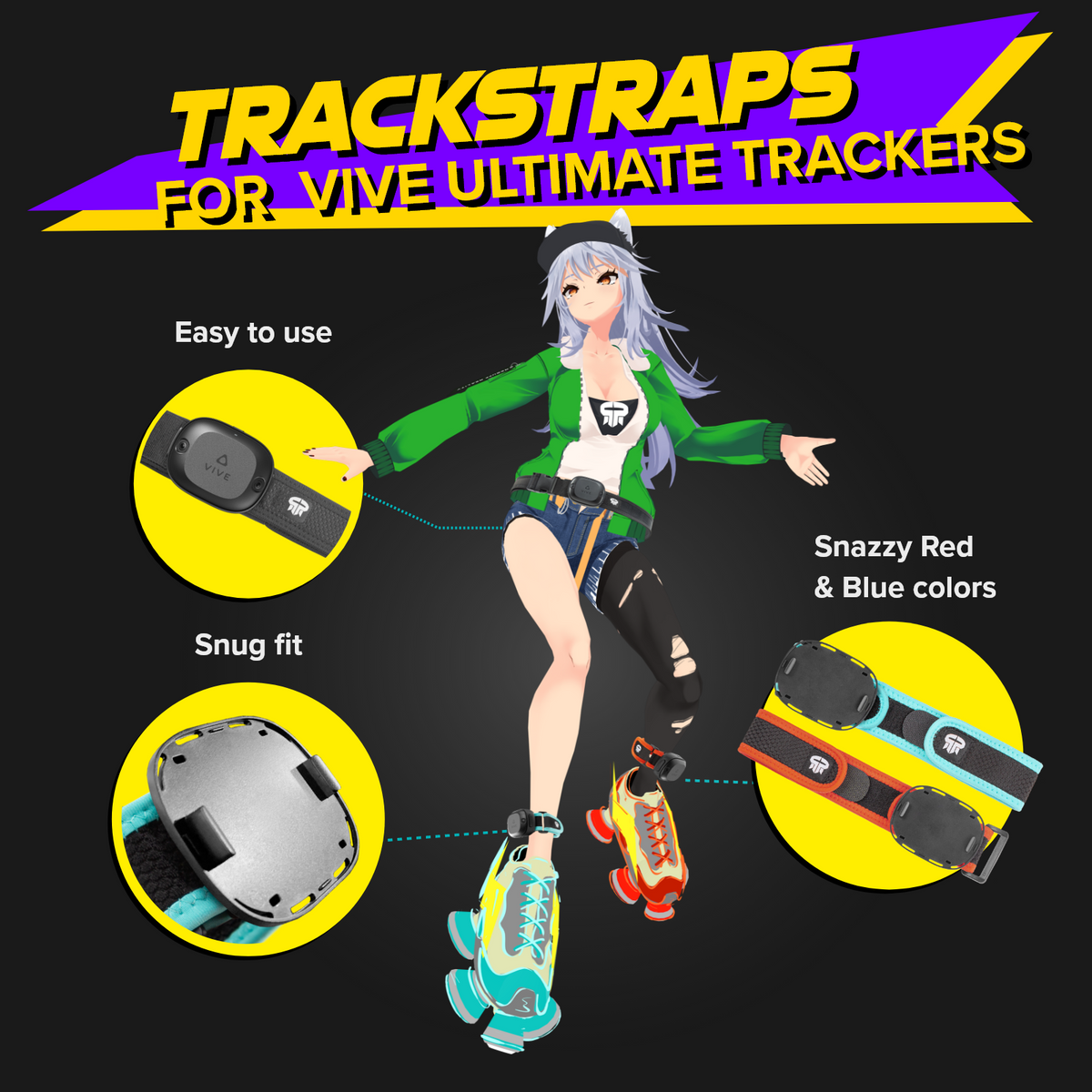 Trackstraps for VIVE Ultimate Tracker + Dance Dash Steam Key