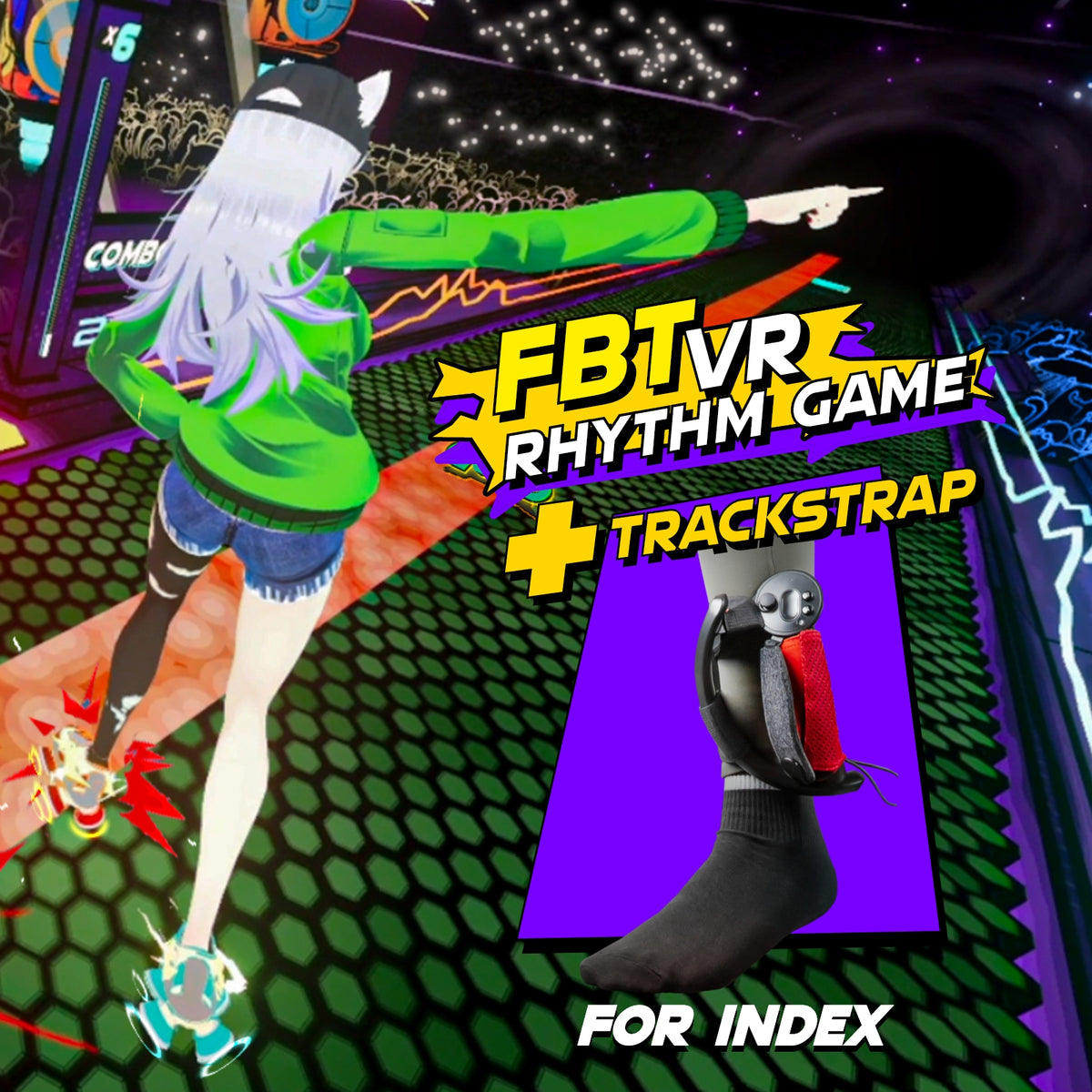 Valve Index Trackstraps + Dance Dash Steam Key