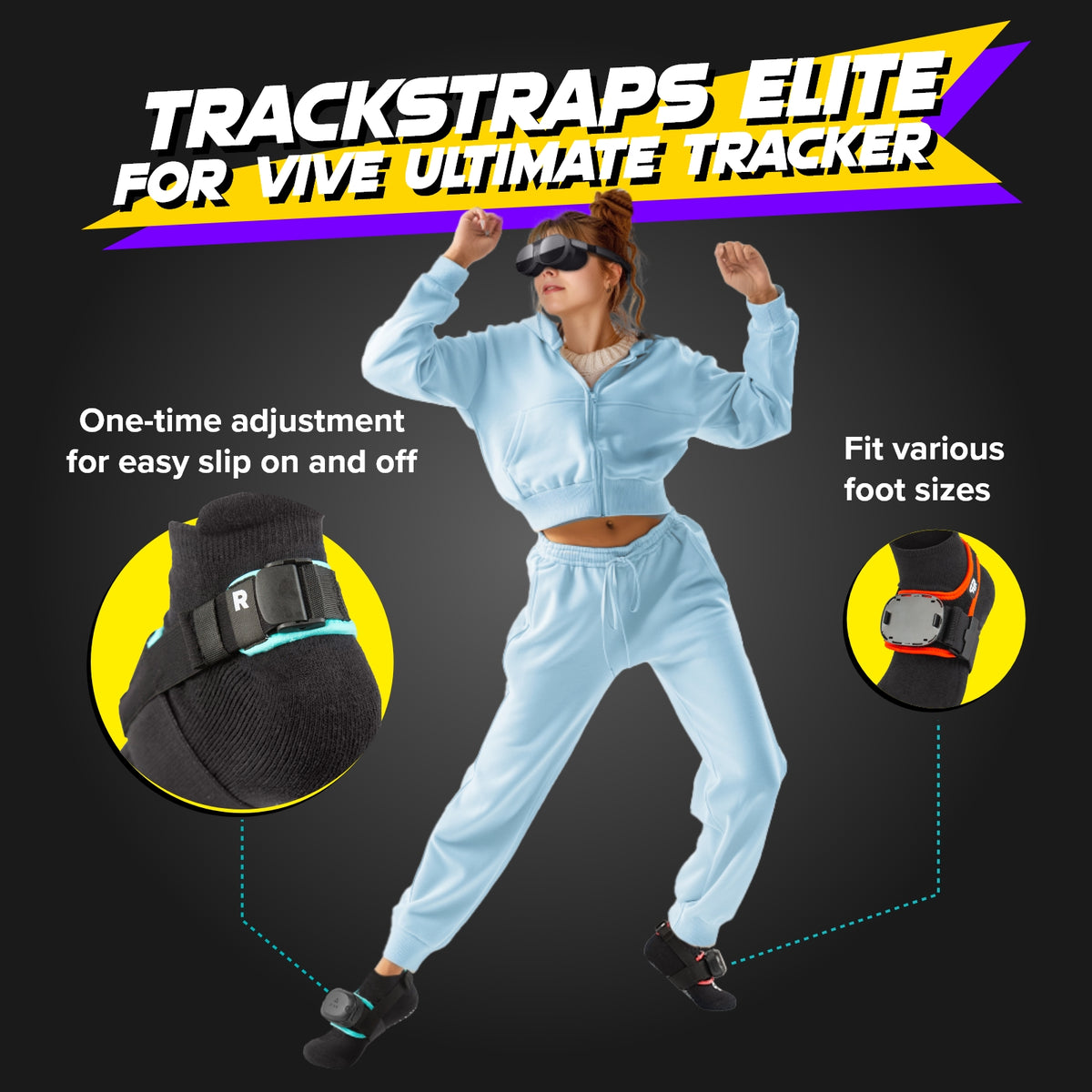 Trackstraps Elite for HTC VIVE Ultimate Tracker + Dance Dash Full Game Steam Key