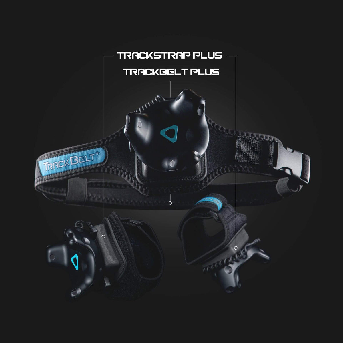 TrackStrap Plus for VIVE Trackers Bundle with 4-Port USB Hub - Rebuff Reality